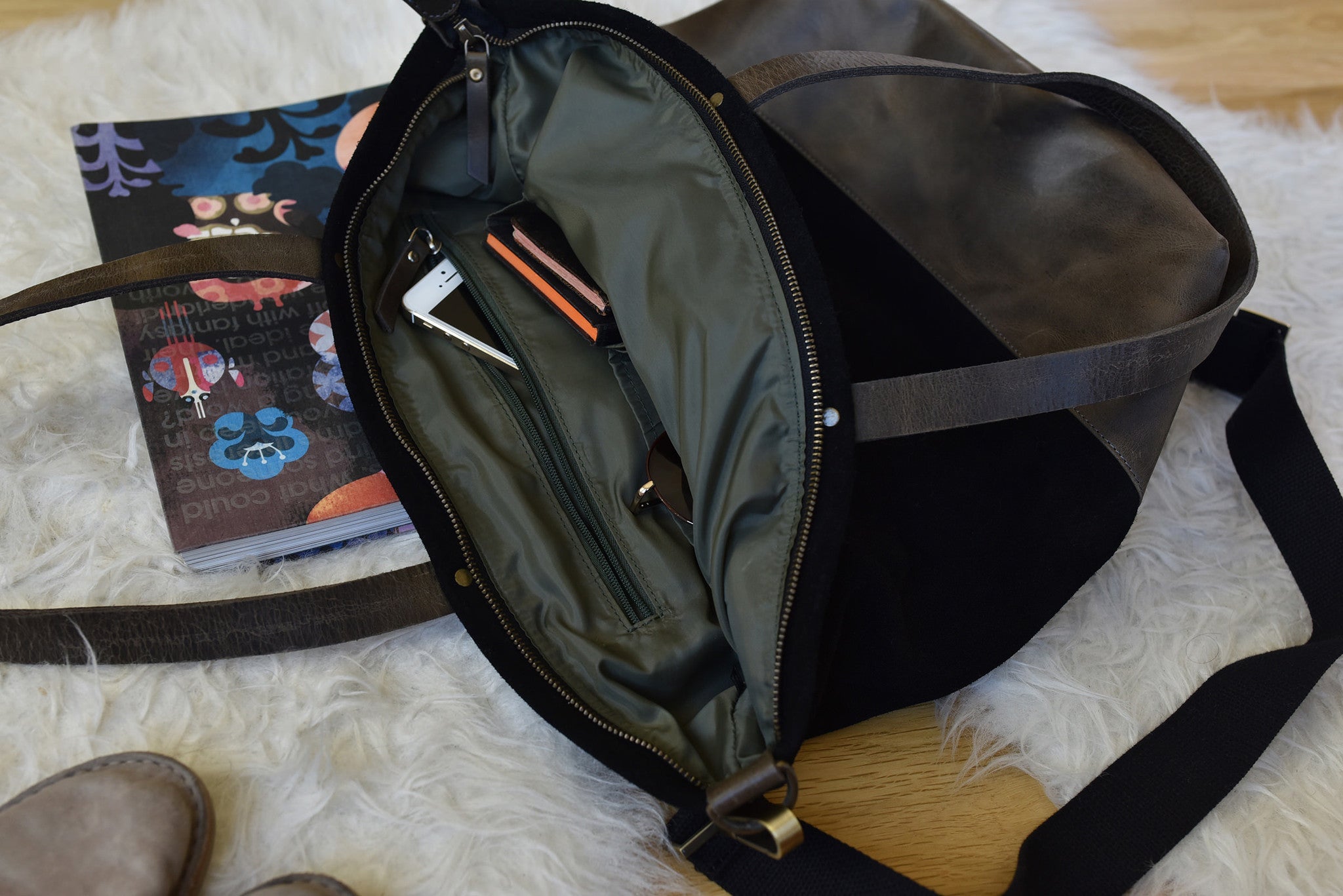 Boyfriend Tote Suede