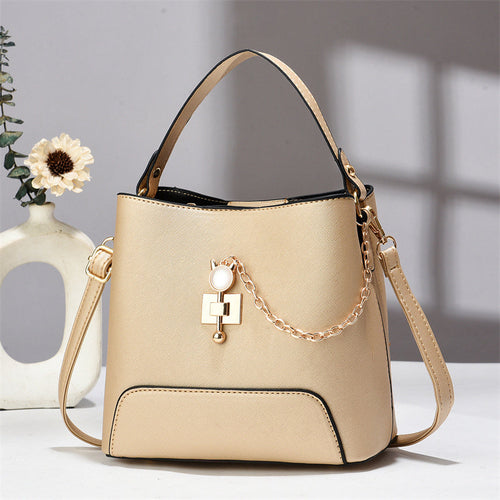 Classy Bucket Bag - Women Pu Leather Shoulder Women Bag Handbag
