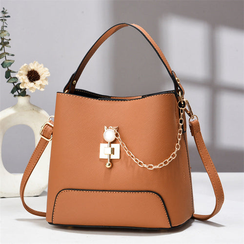 Classy Bucket Bag - Women Pu Leather Shoulder Women Bag Handbag