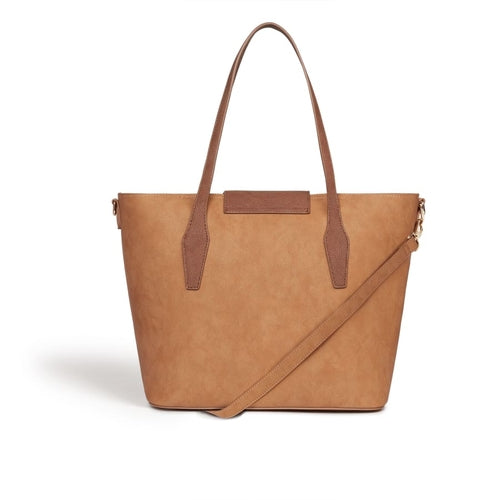 Maple Brown Vegan Leather Tote Bag