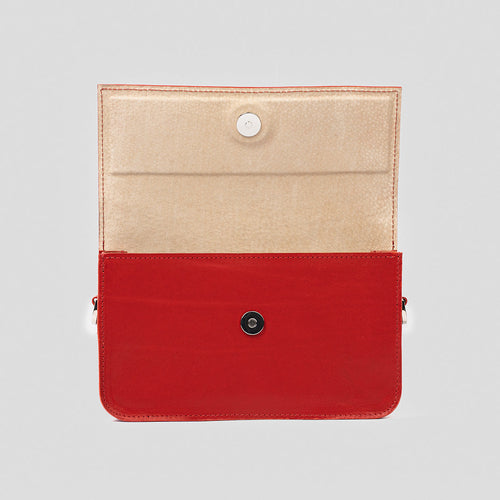 Leather Shoulder Bag - Curie (Red)